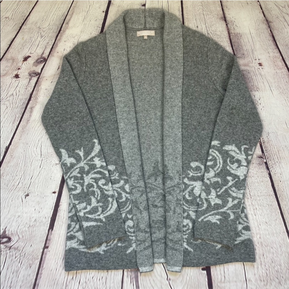 Cashmere Wool Cardigan Open Drape Bendetta B Size Small Gray - Picture 2 of 12